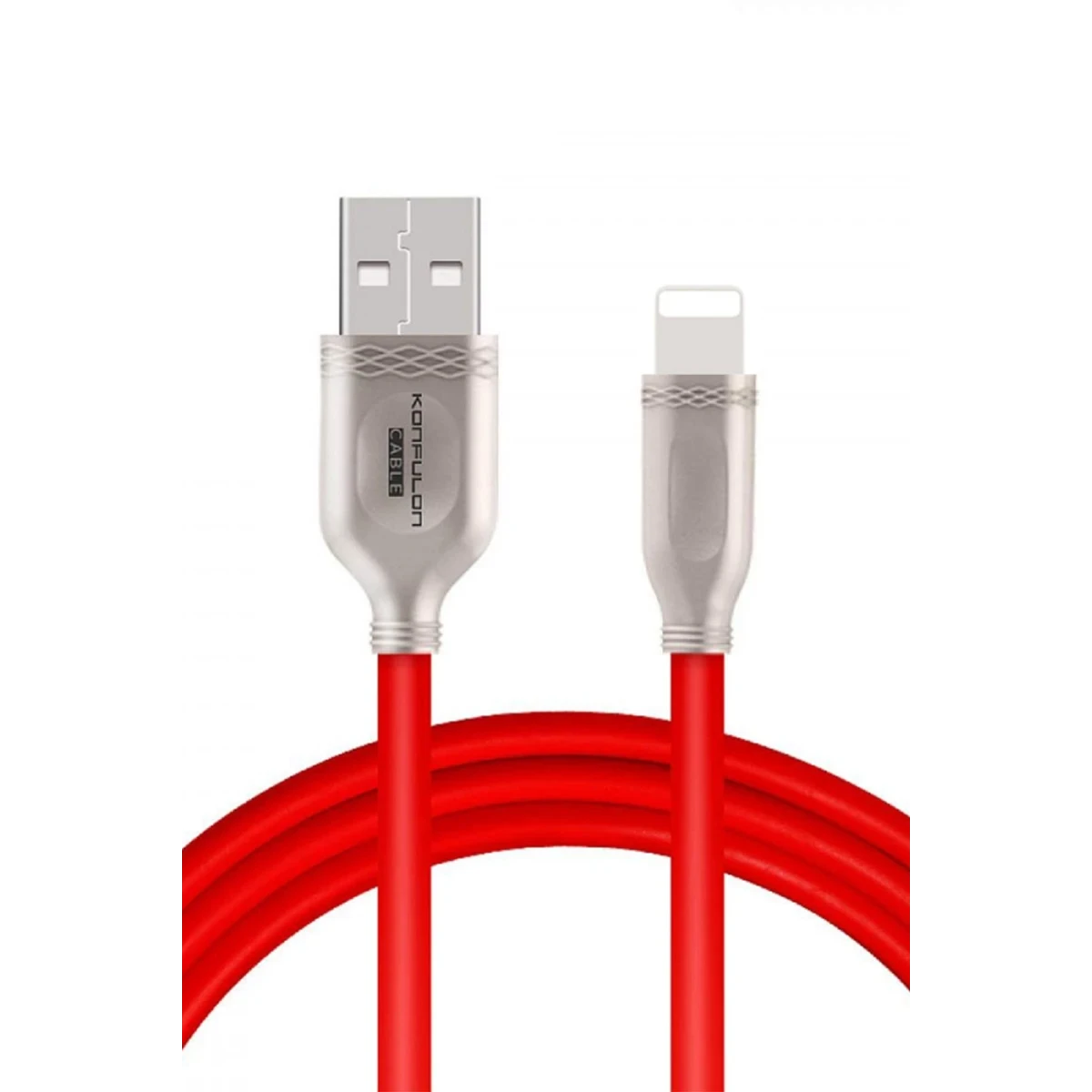 Konfulon S48 Lightning Kablo iphone Uyumlu 1M 3A - Kırmızı