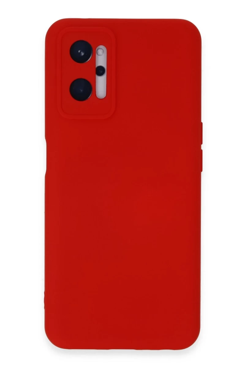 Realme 9i 4G Uyumlu Kılıf Nano içi Kadife Silikon - Kırmızı