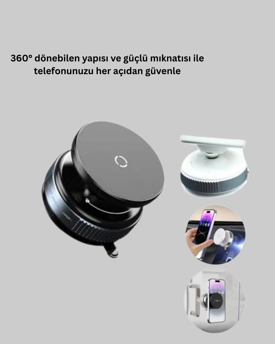 Manyetik Araç İçi Telefon Tutucu 4.7 inç ve Üzeri Akıllı Telefonlar için