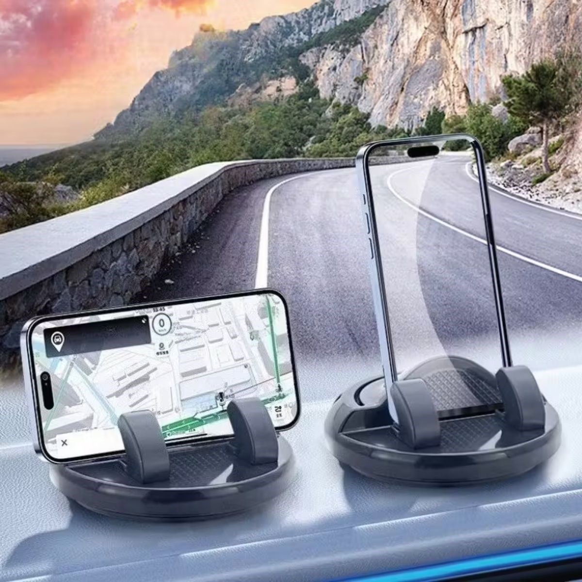 Numaratörlü Güçlü Yapışkanlı 360 Derece Dönebilen Su Geçirmez Araç İçi Telefon Tutucu Plastik Aparat
