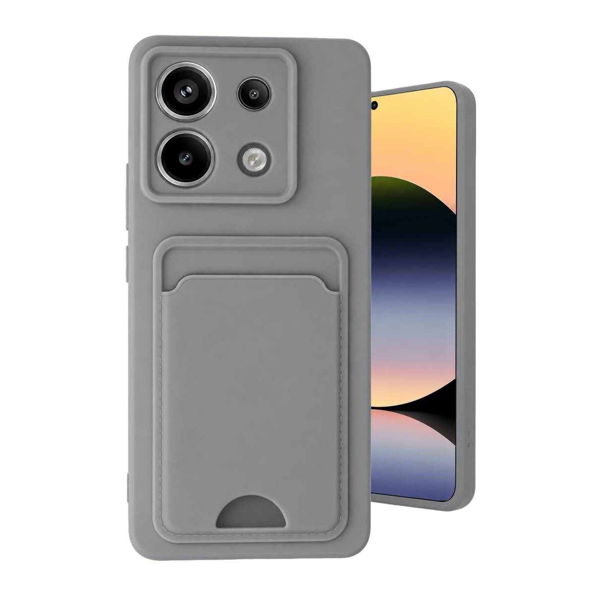 Xiaomi Redmi Note 13 Pro 5G Kılıf Kelvin Kartvizitli Silikon - Gri
