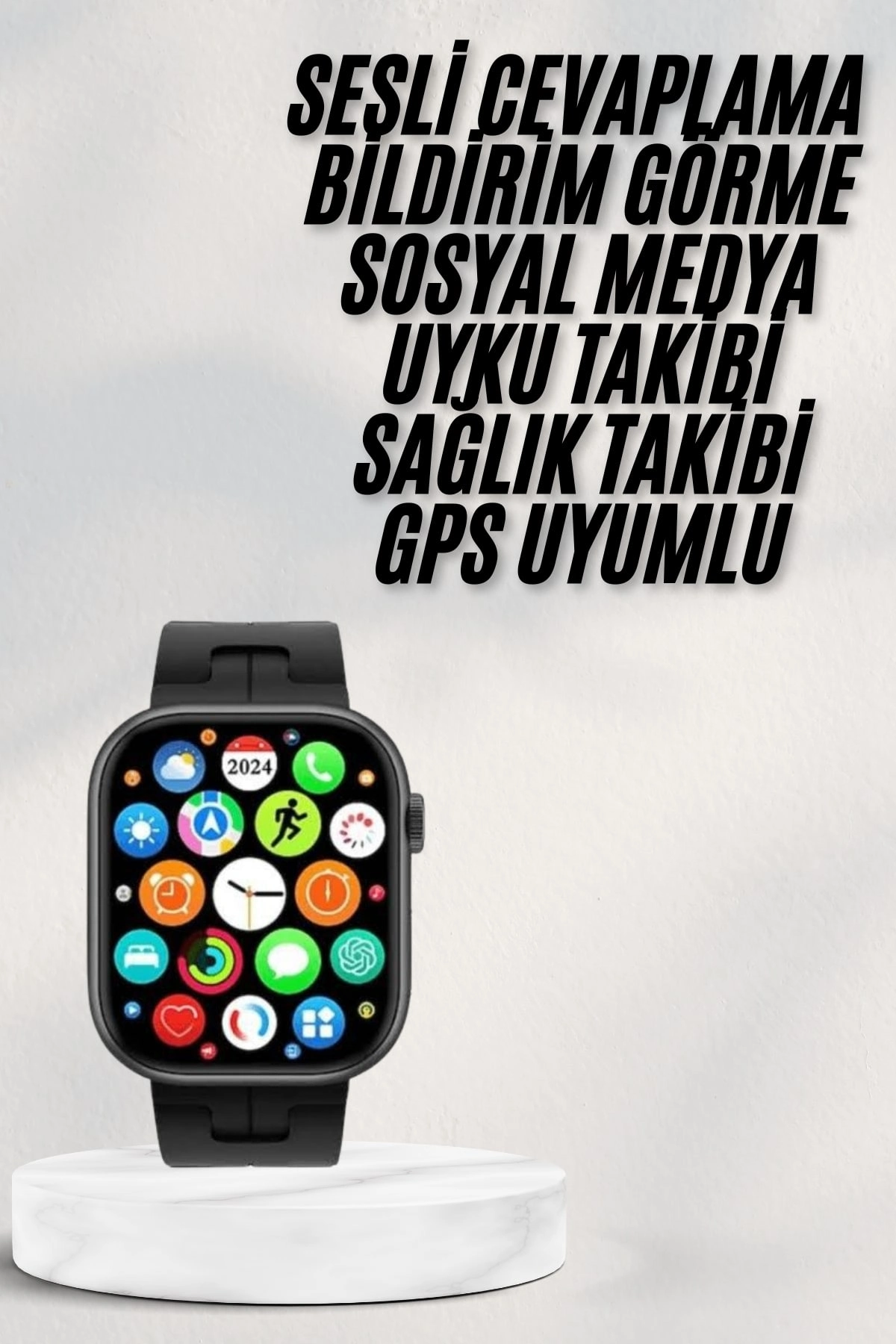 Şık Tasarımlı Akıllı Saat 41 mm Android ve İOS Uyumlu