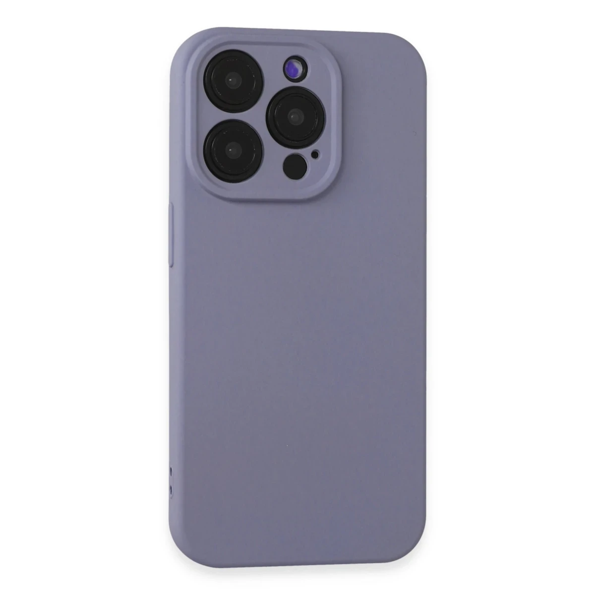Apple iPhone 15 Pro Max Kılıf Nano içi Kadife Silikon - Lila