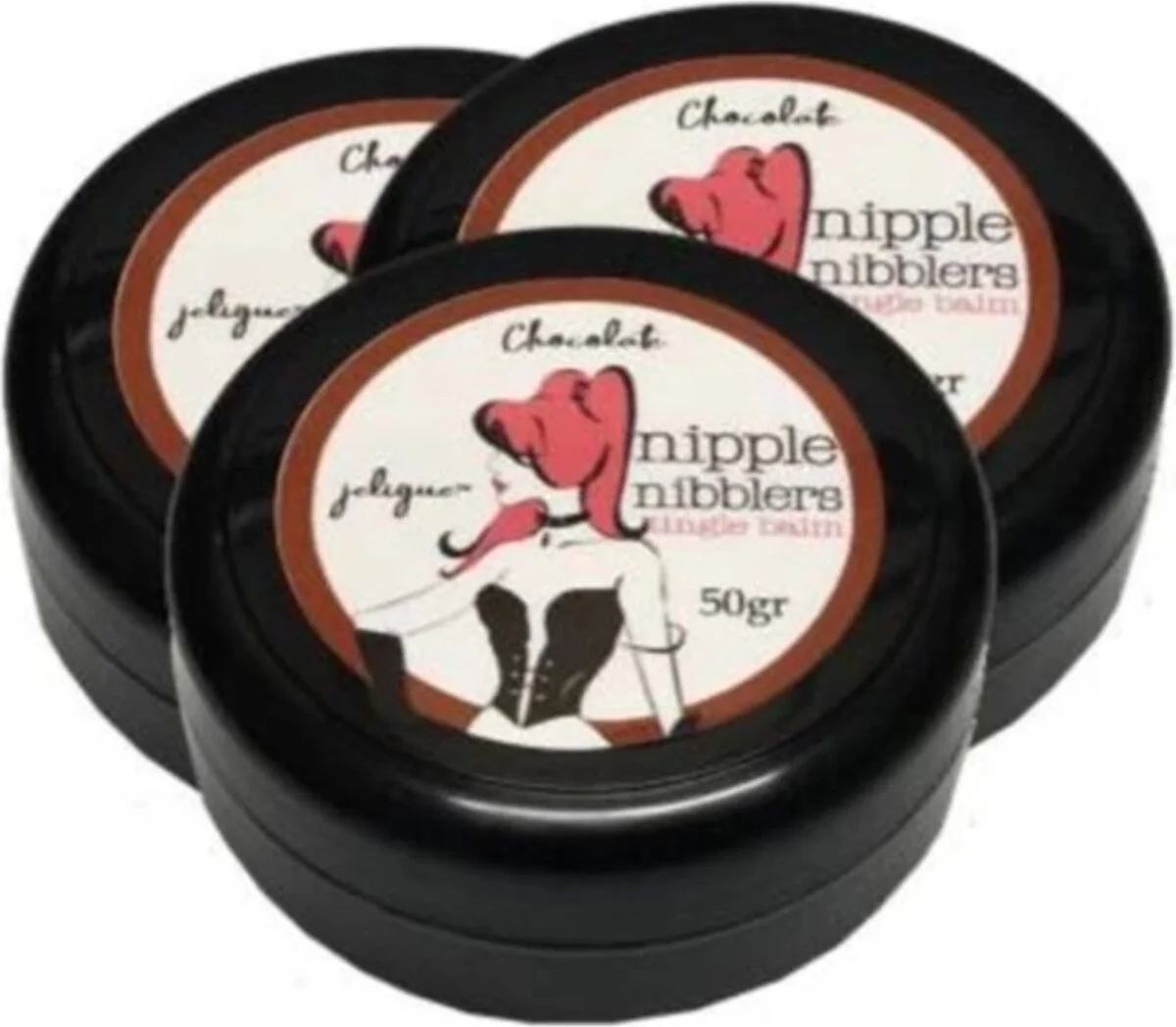 Süper Hintohu Nipple Nibblers Tingle Balm Chocolate Flavored 50ML Çikolatalı Göğüs Bakım Krem 3 Adet