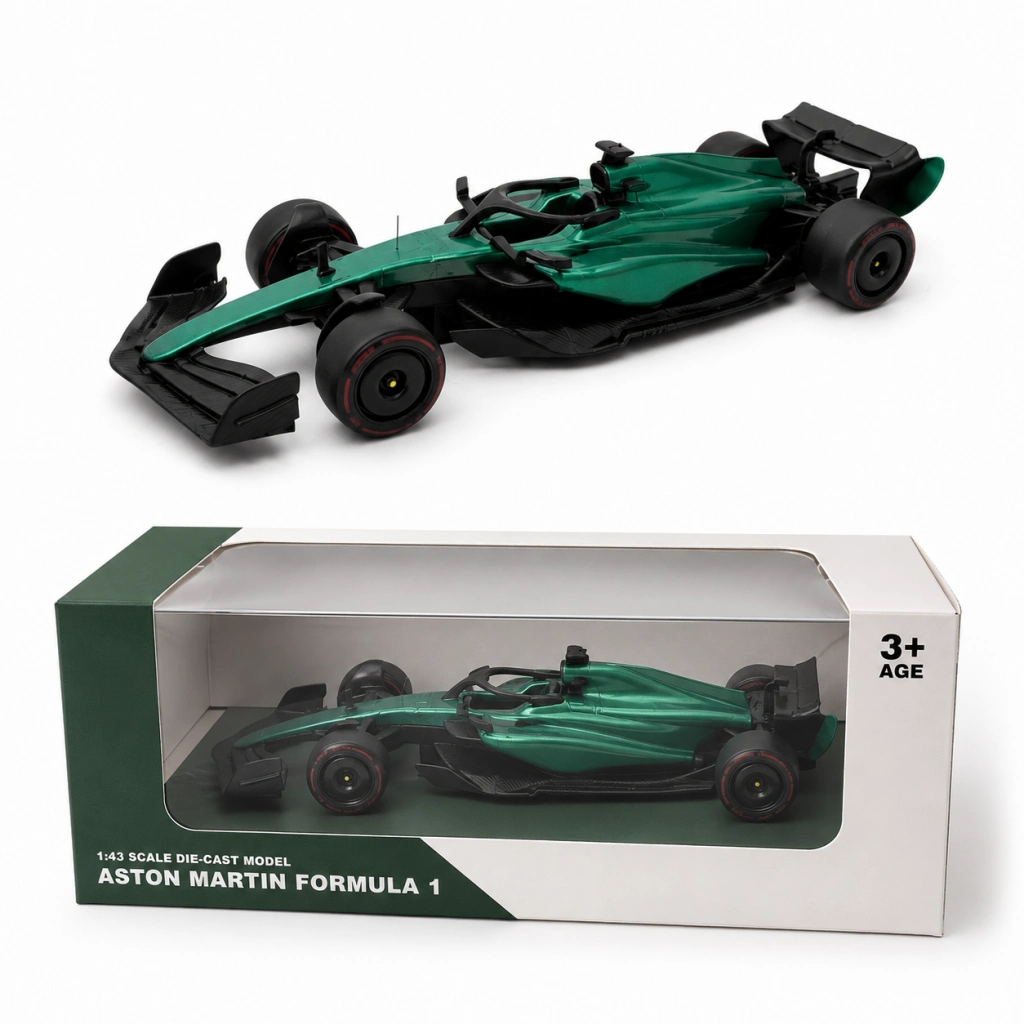 Metal F1 Çek Bırak Araba 1:43 Ölçü ile Oyun Seti