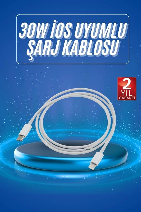 Hızlı Şarj Kablosu 30W Type-C Lightning iOS Cihazlar için