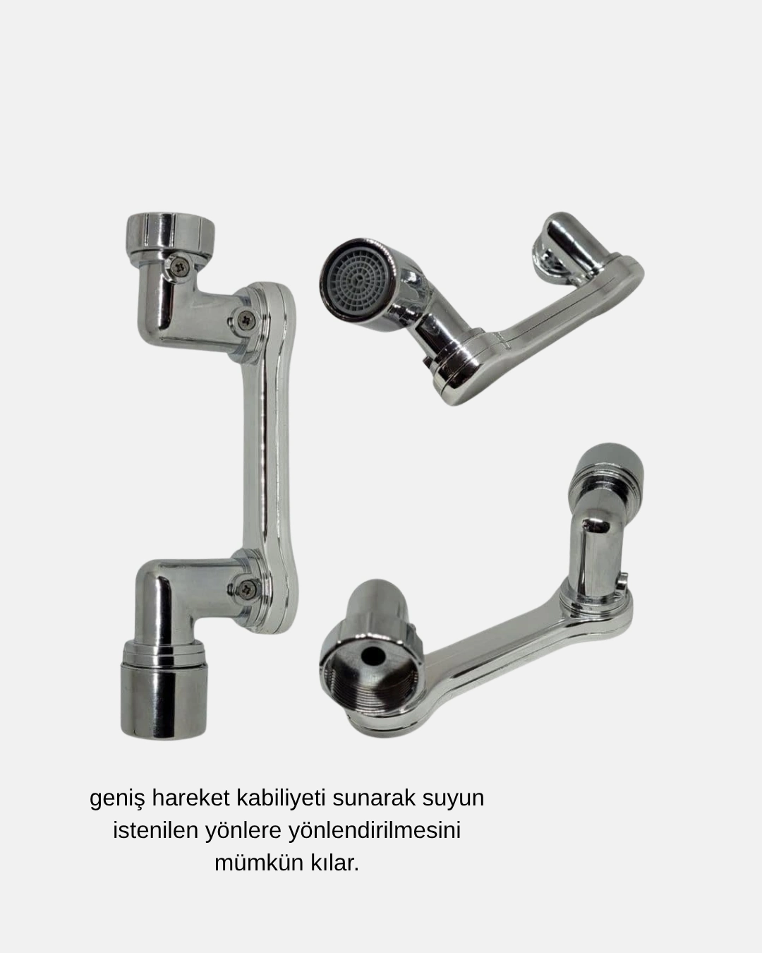 Ergonomik Dönebilir Musluk Ucu 1080 Derece Su Yönlendirme