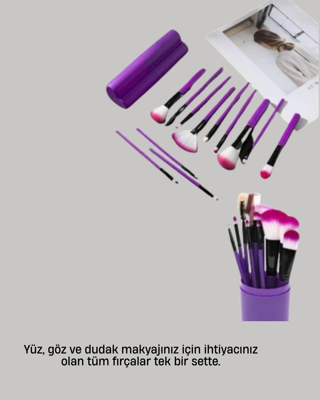 Ultra Yumuşak 12'li Makyaj Fırça Seti Profesyonel Kullanım