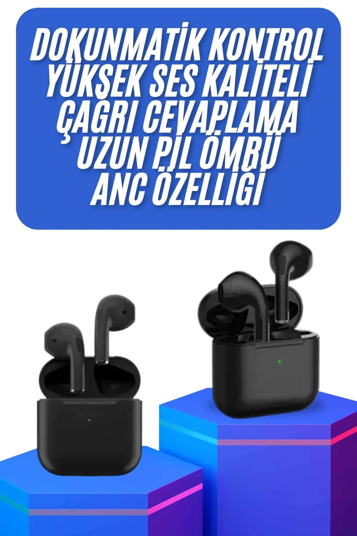 Kablosuz Bluetooth Kulaklık TWS Pro5 Kulaklık ANC Özelliği Dokunmatik
