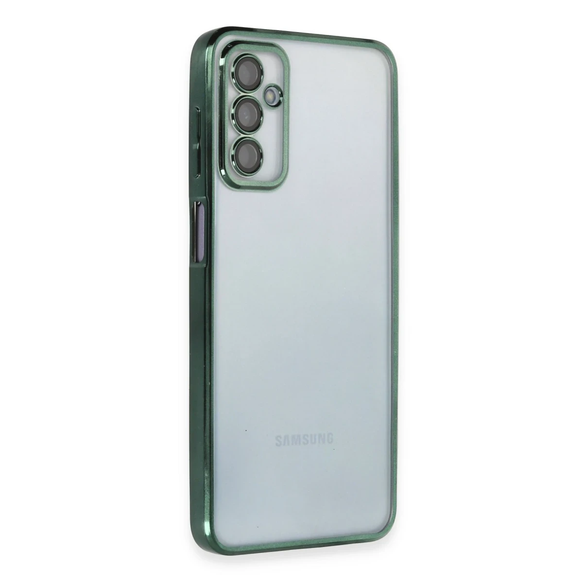 Samsung Galaxy M23 Kılıf Razer Lensli Silikon - Yeşil