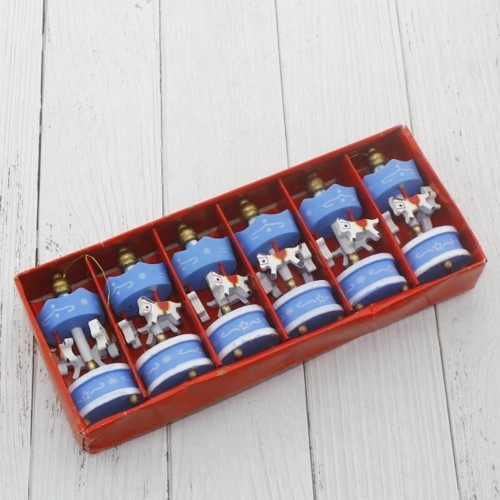 Dekoratif El Yapımı Mavi Mini Atlı Karınca 6'lı Set