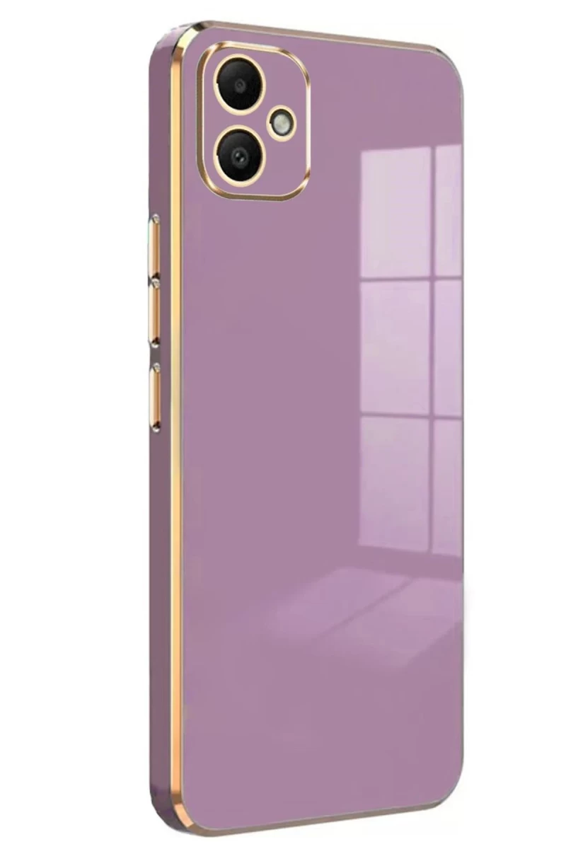 Samsung Galaxy A05 Uyumlu Kılıf Volet Silikon - Mor