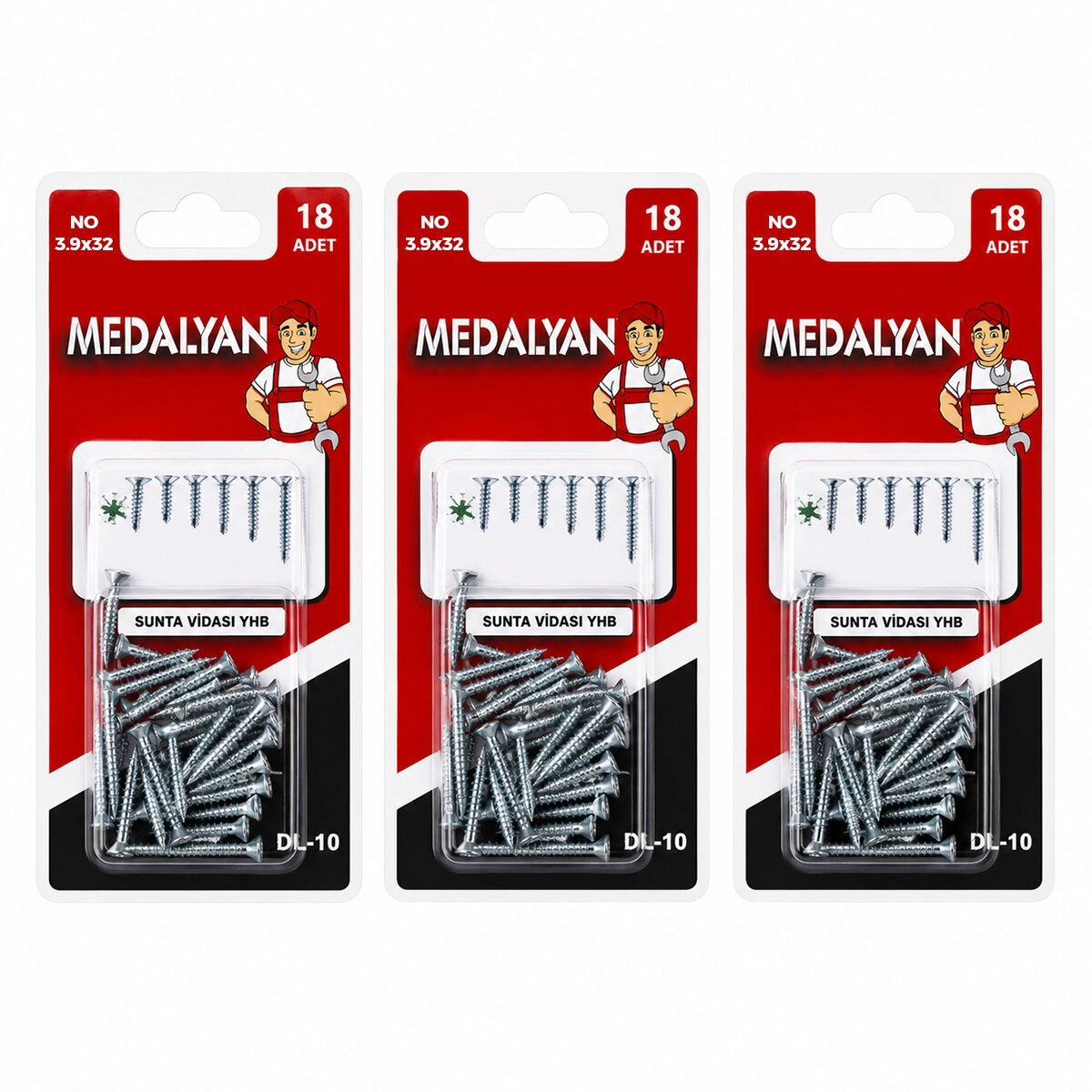 Matkap Uçlu Vida Seti 264 Adet 3.9x32 mm