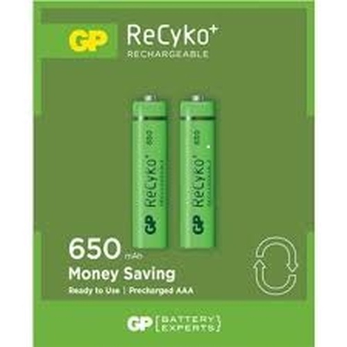 GP RECYKO 650mAh AAA ŞARJLI İNCE PİL 63C092 2Lİ KART