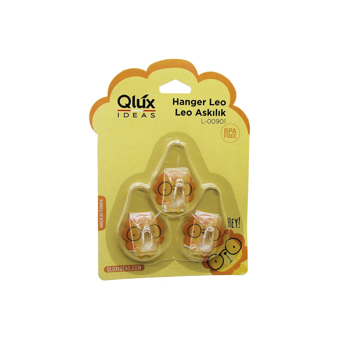 3PCS Leo Askı Şeffaf Askı Yapışkanlı Montaj