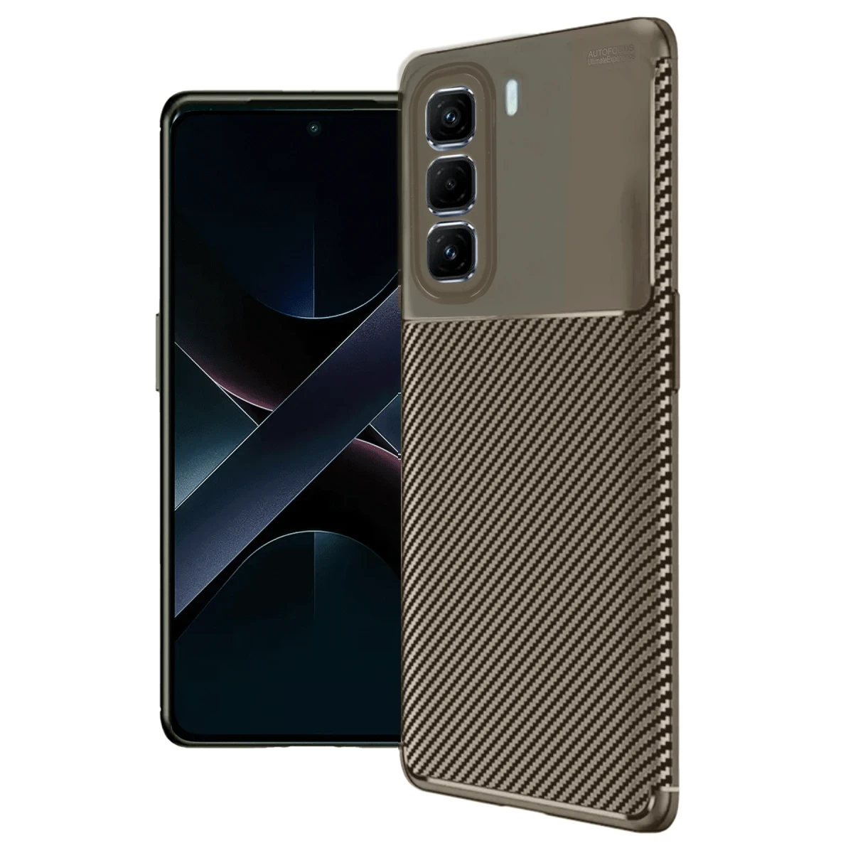İnfinix Hot 50 Pro Plus 4G Auto Focus Karbon Kapak - Kahverengi