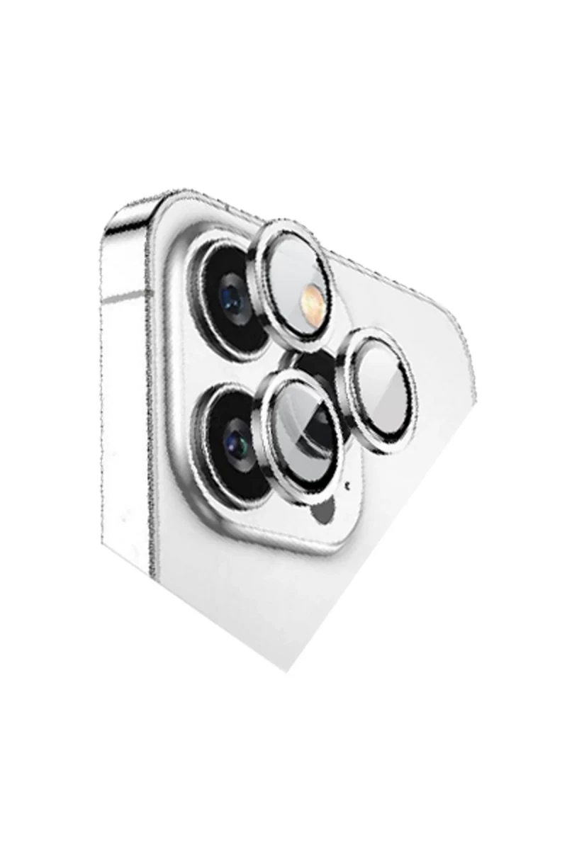 Apple iPhone 15 Pro Max Uyumlu Bilvis Titan Kamera Lens - Gümüş