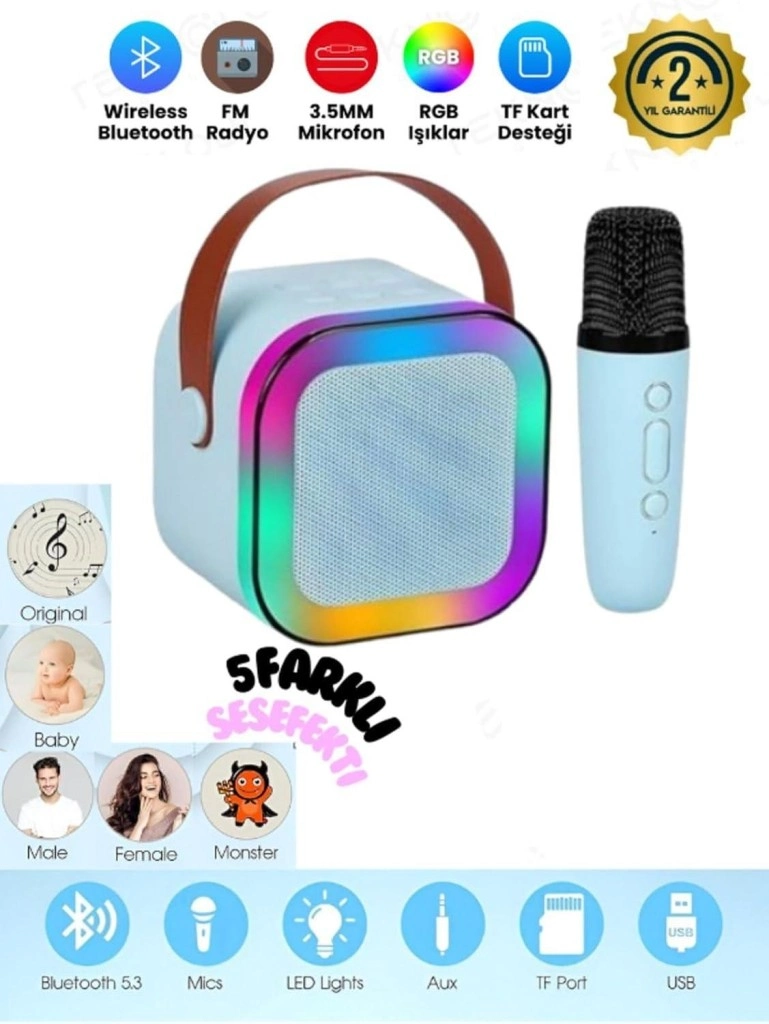 Kablosuz Karaoke Hoparlör 1 Adet
