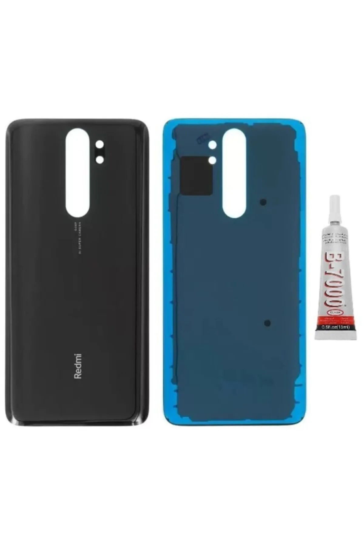 Redmi Note 8 Pro Uyumlu Arka Pil Kapağı ve Yapıştırıcı He