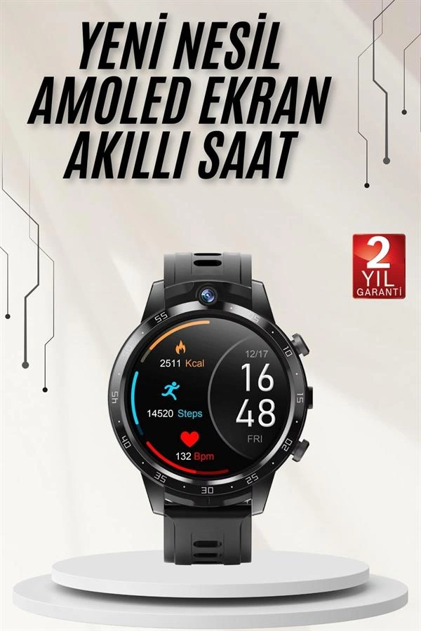 Akıllı Saat Uzun Pil Ömrü Müzik Dinleme 1.43 inç AMOLED