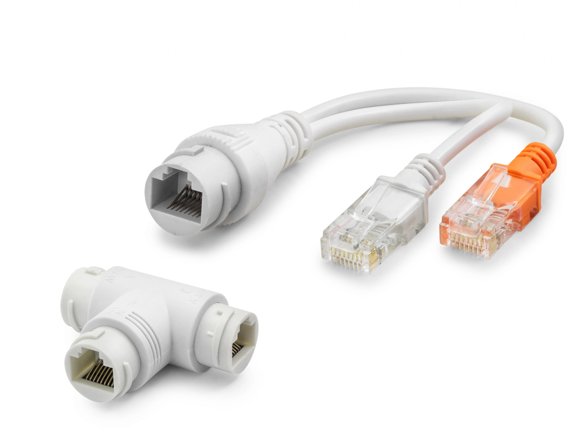 Su Geçirmez T Tipi Poe Splitter RJ45 Veri ve Güç