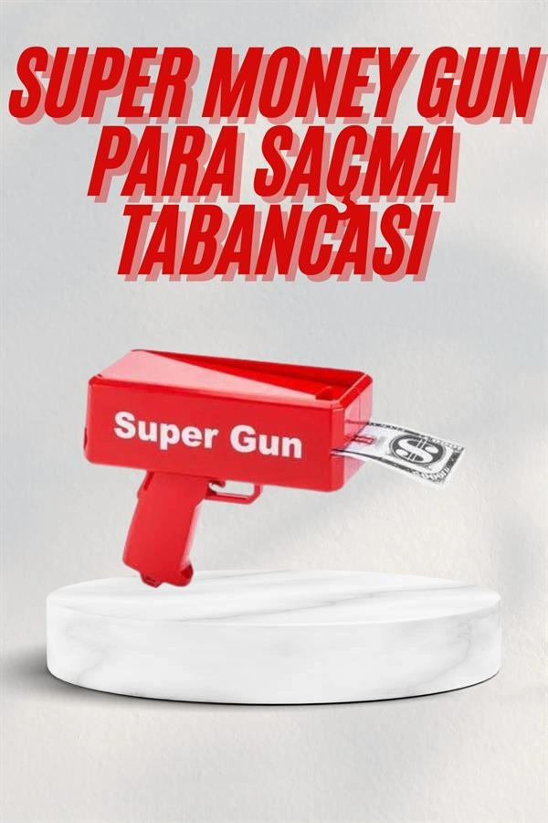 Eğlenceli Kırmızı Para Fırlatma Tabancası 6 Yaş ve Üzeri