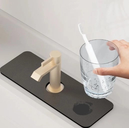 Sihirli Su Emici Lavabo Kenar Matı 38x13cm