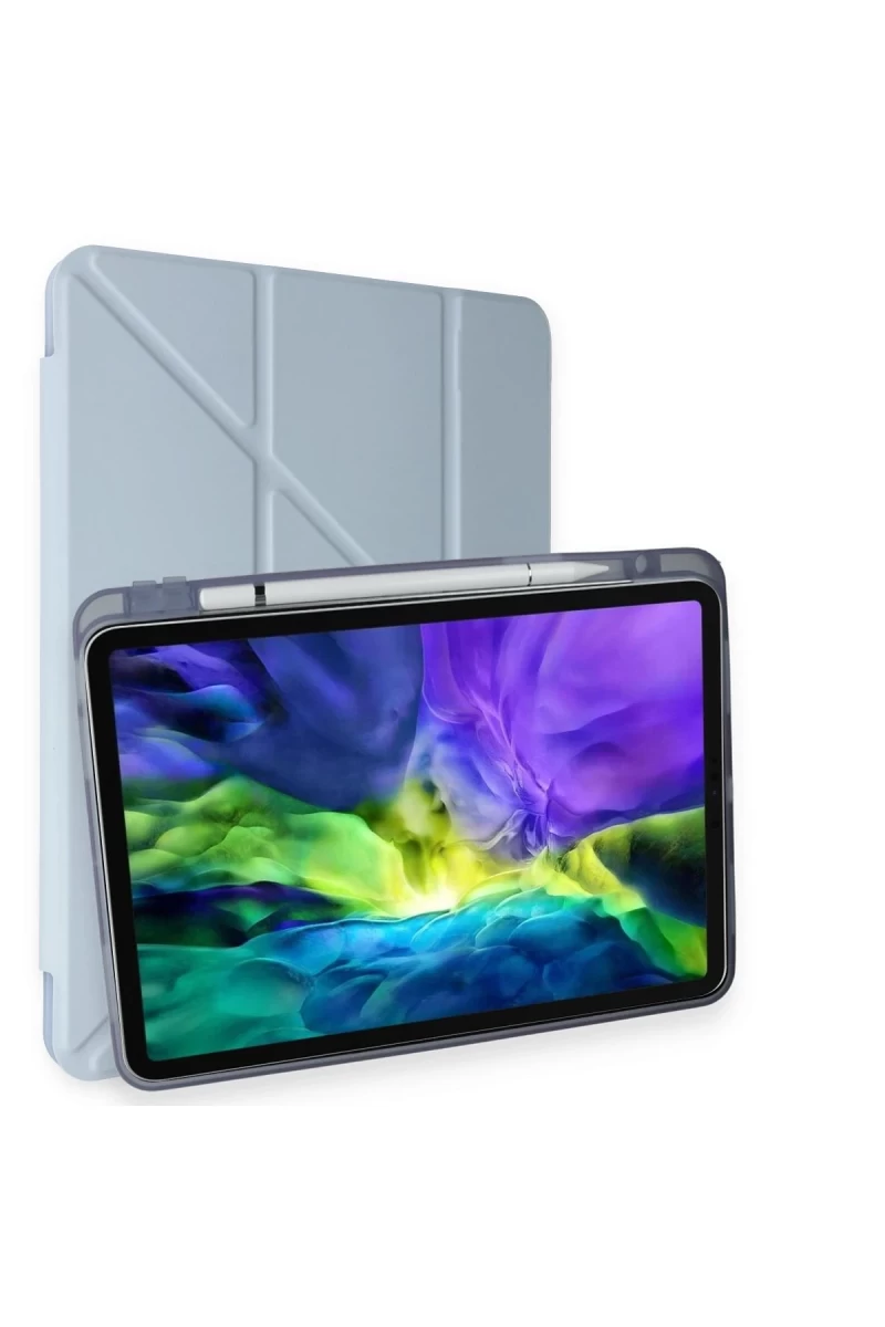 Apple iPad Air 4 10.9 Kılıf Kalemlikli Mars Tablet Kılıfı - Mavi
