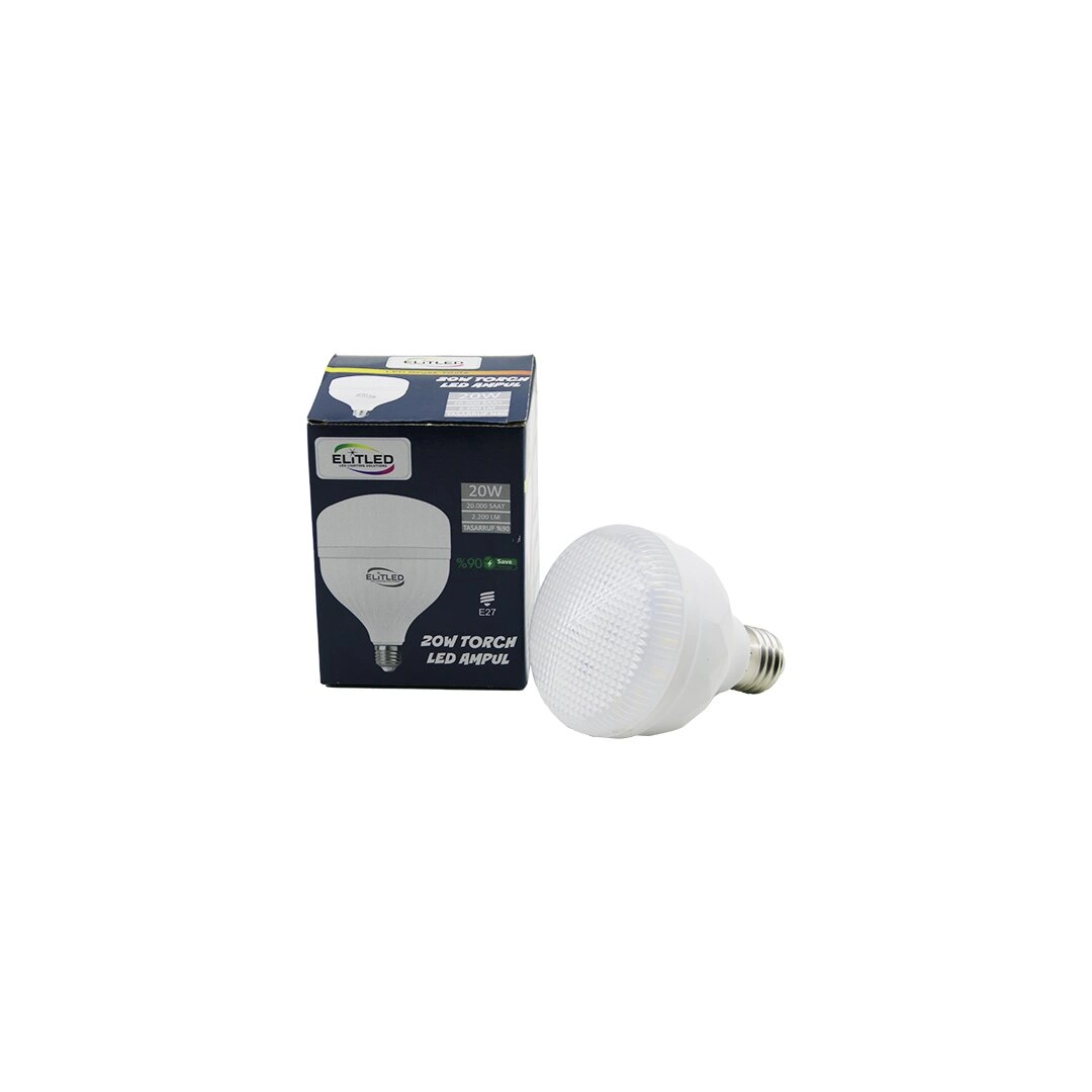 20W Beyaz LED Ampul E27 6400K 2200 Lümen