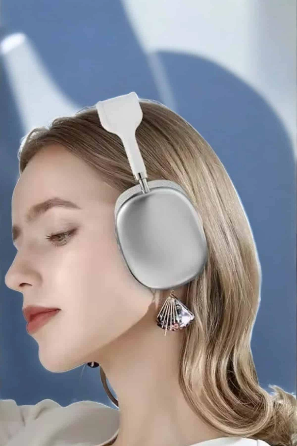 Beyaz Bluetooth Kulaklık 5.2 Mikrofonlu 400 mAh 10 Metre Mesafe