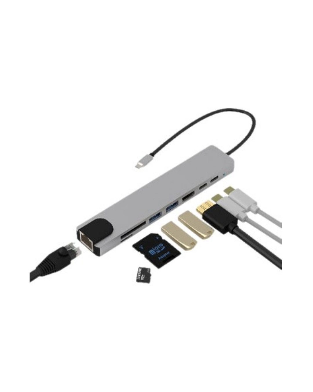 Kompakt USB-C Çoklu Port Hub Adaptörü