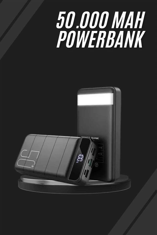 Hızlı Şarj Özellikli Taşınabilir Powerbank 50.000 mAh 4 Girişli