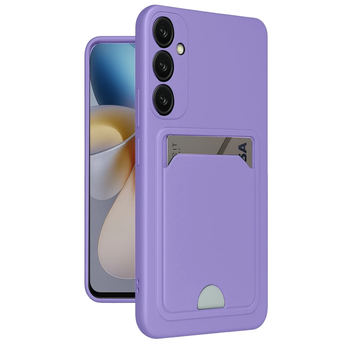 Samsung Galaxy A26 Kılıf Kelvin Kartvizitli Silikon - Lila