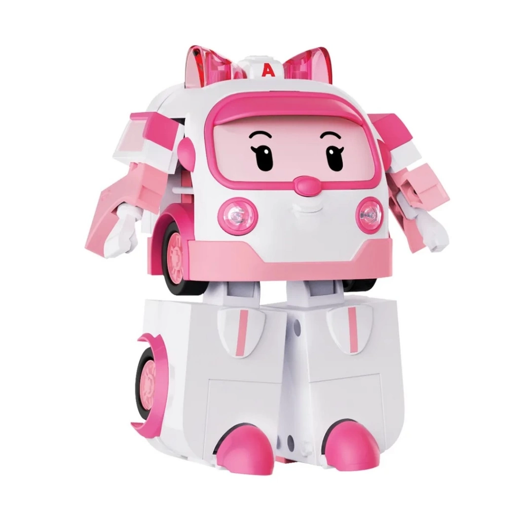 Büyük Transforming Robot Amber 1 Adet Robocar Poli