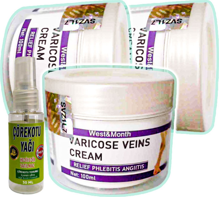 Varicose Veins 100 ml 3 Adet West&month Bacak Bakım Krem + Çörek Otu Yağı Yağı 30 ml
