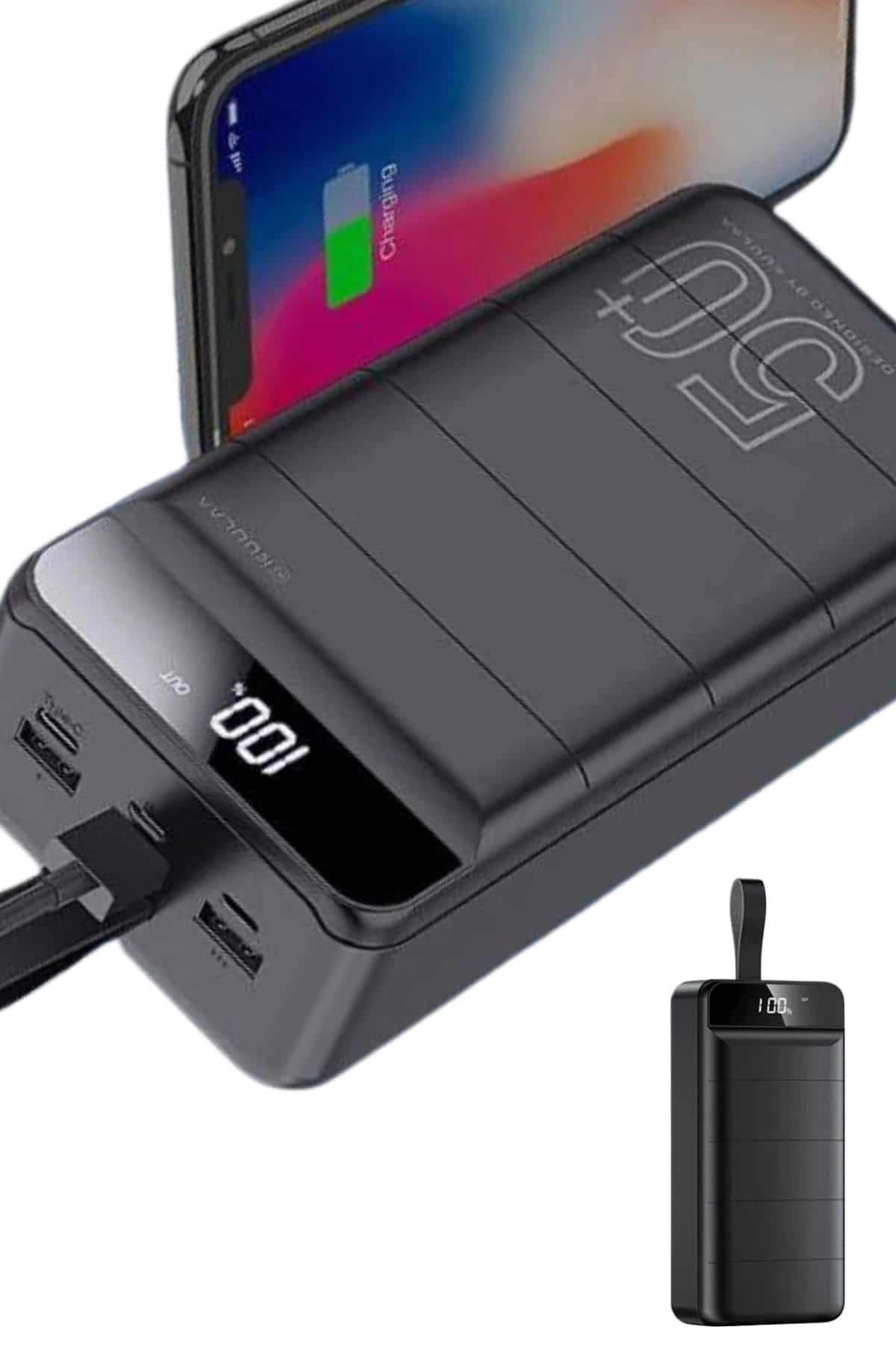 Taşınabilir 50000mAh Powerbank 3 USB Çıkışlı Acil