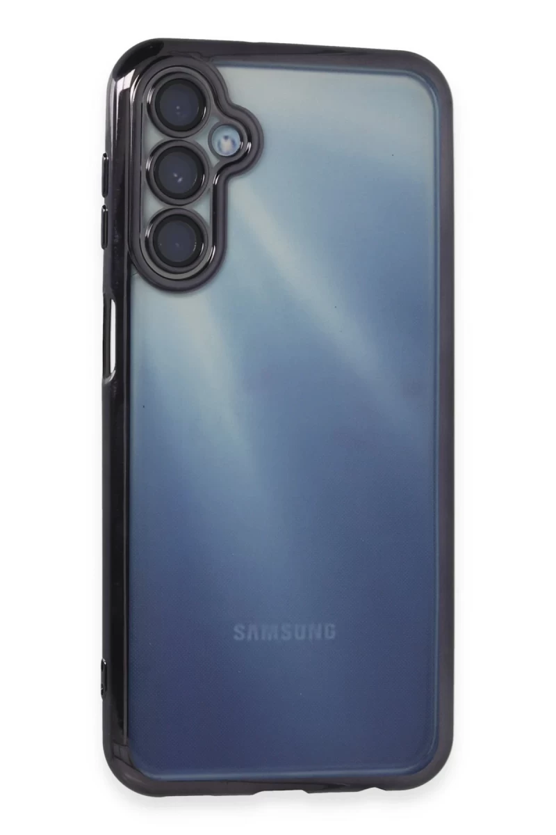 Samsung Galaxy A55 5G Uyumlu Kılıf Lensli Silikon - Mor