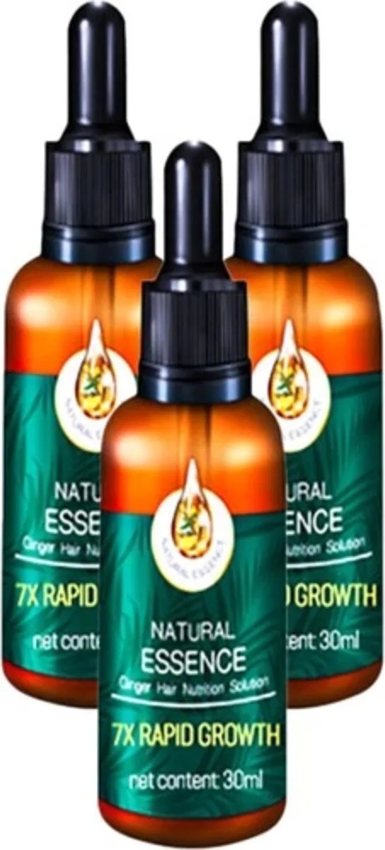 Süper Parlak Uzun Sağlam Saçlar ve Sakallar Serumu 3ADETX30 ml Ölçeğinde Natural