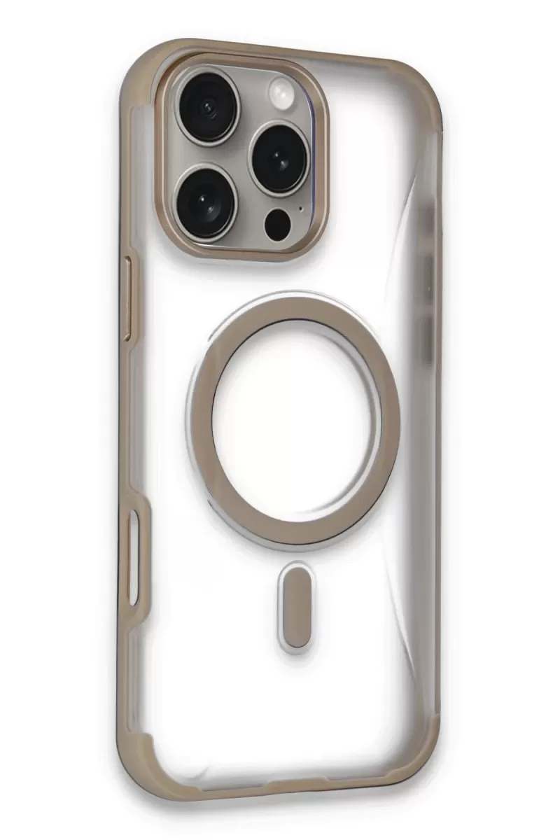 Joko Apple iPhone 16 Pro Max Uyumlu Hilton Magsafe Kapak - Gold