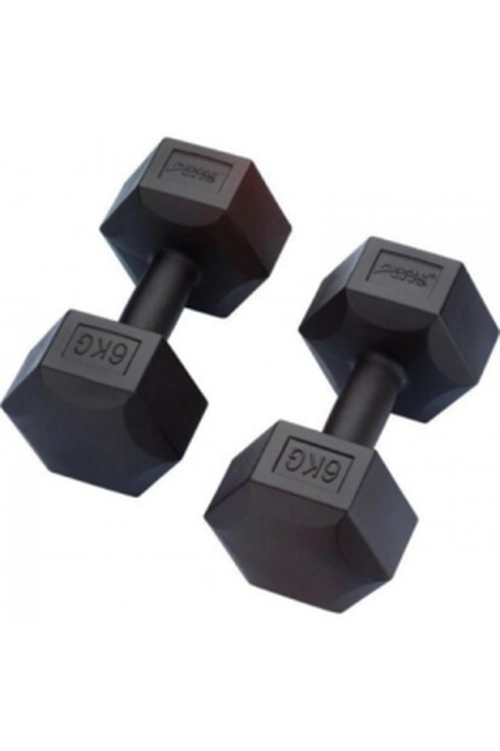 Plastik Köşeli Dambıl 6KG 2 Parça Set