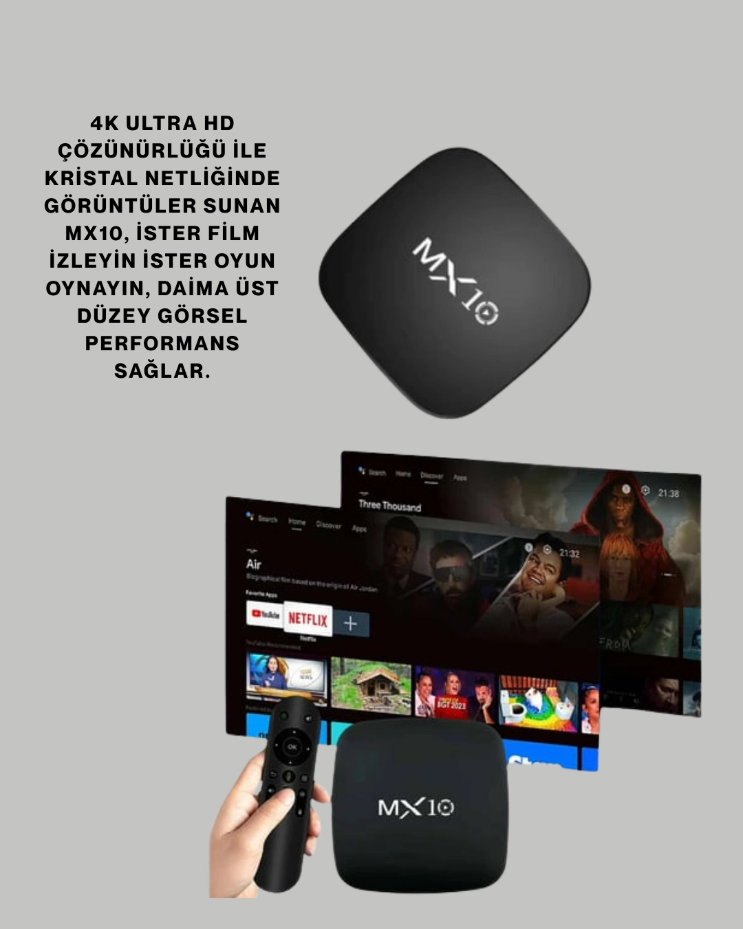 4K UHD Video Oynatıcı 60 FPS Destekli Digital Ses Sistemi