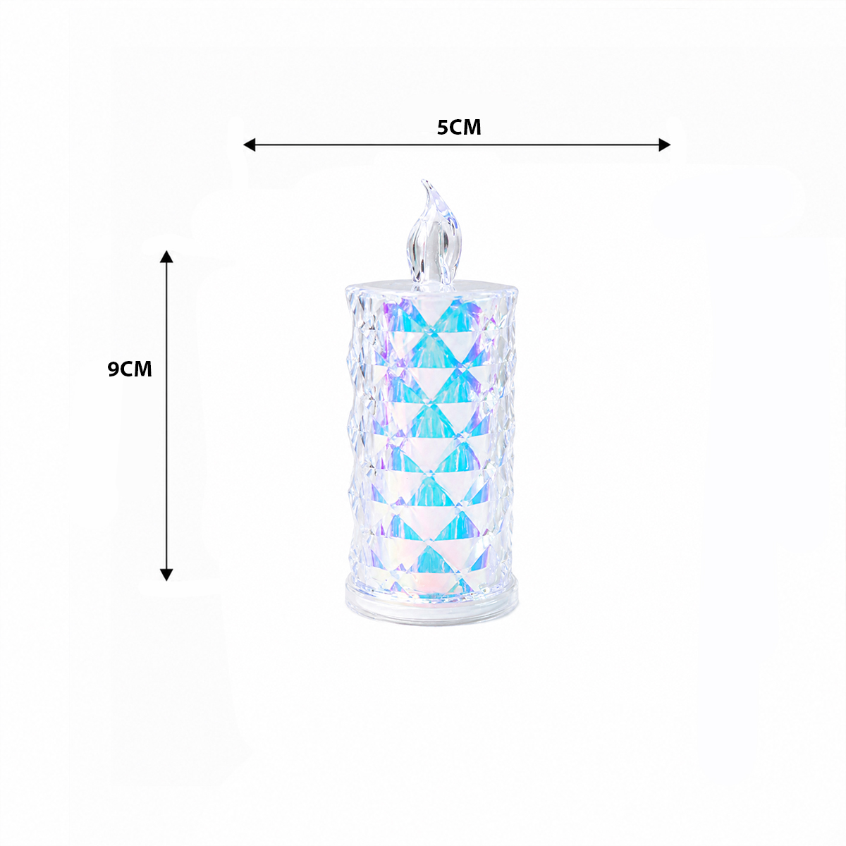 LED mum kristal plastik küçük boy pilli