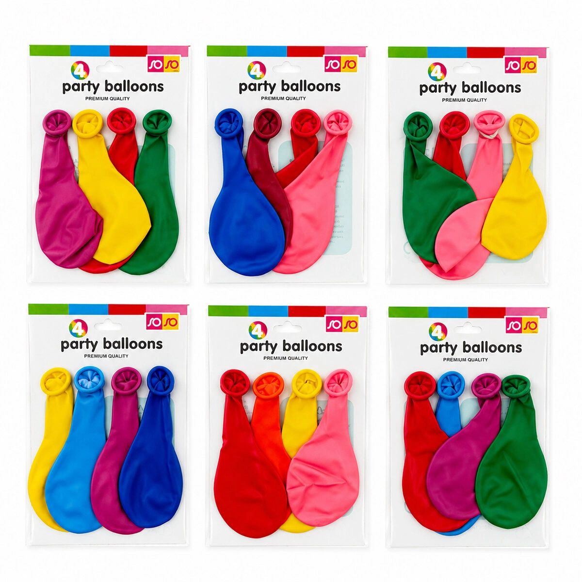 Renkli Küçük Boy 20cm Parti Balon 160 Adet Set
