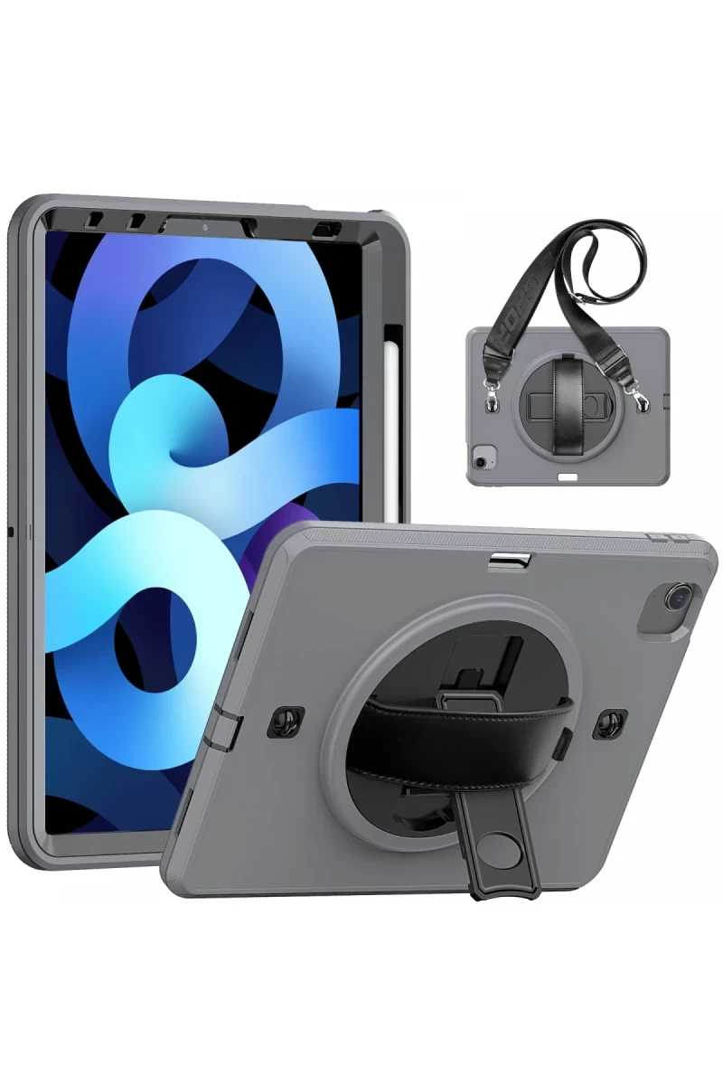 Apple iPad Pro 11 (2020) Kılıf Strap-C Otterbox Tablet Kapak - Gri