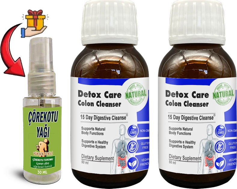 Detox Care 2 Kutu 15 Günlük Pratik Şurup Formülü + Çörek Otu Masaj Yağı 30 ml