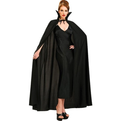 Dramatik Siyah Yakalı Halloween Pelerini 120 cm