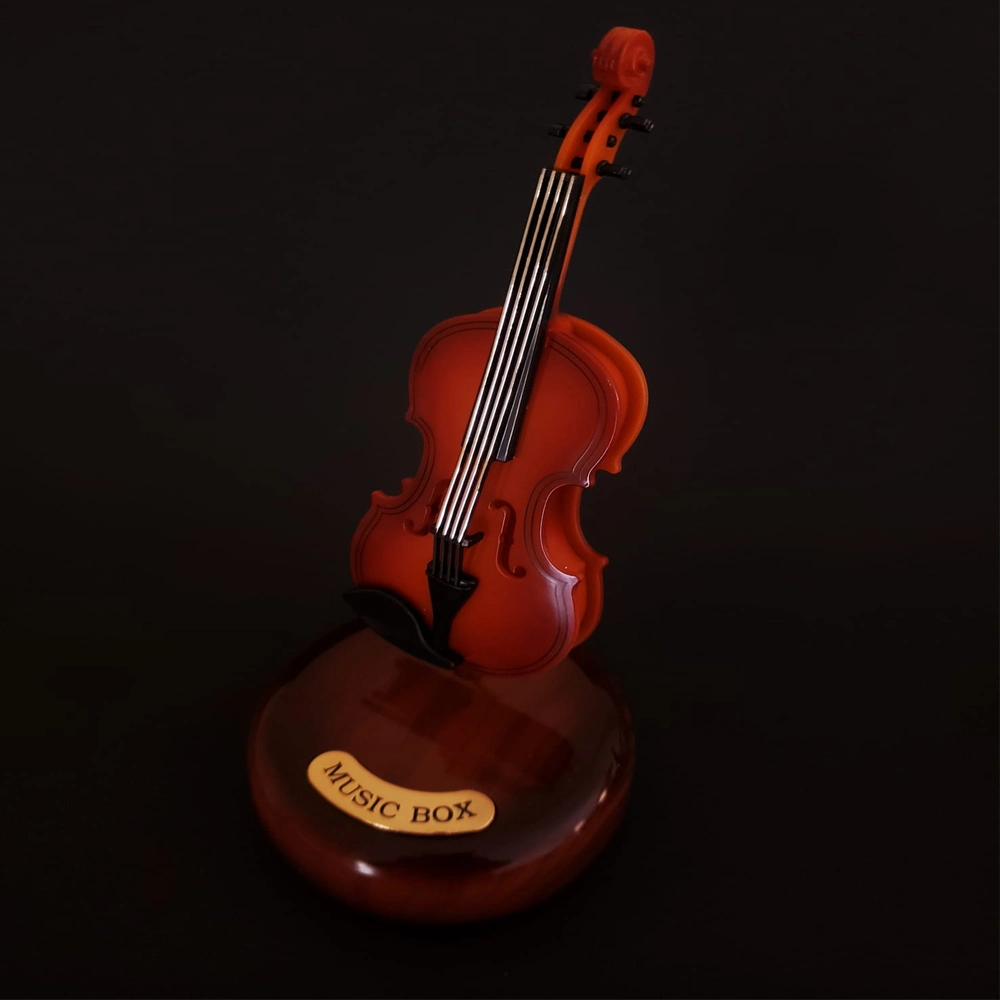 Şık Keman Müzik Kutusu 22x9.5 cm Dekoratif