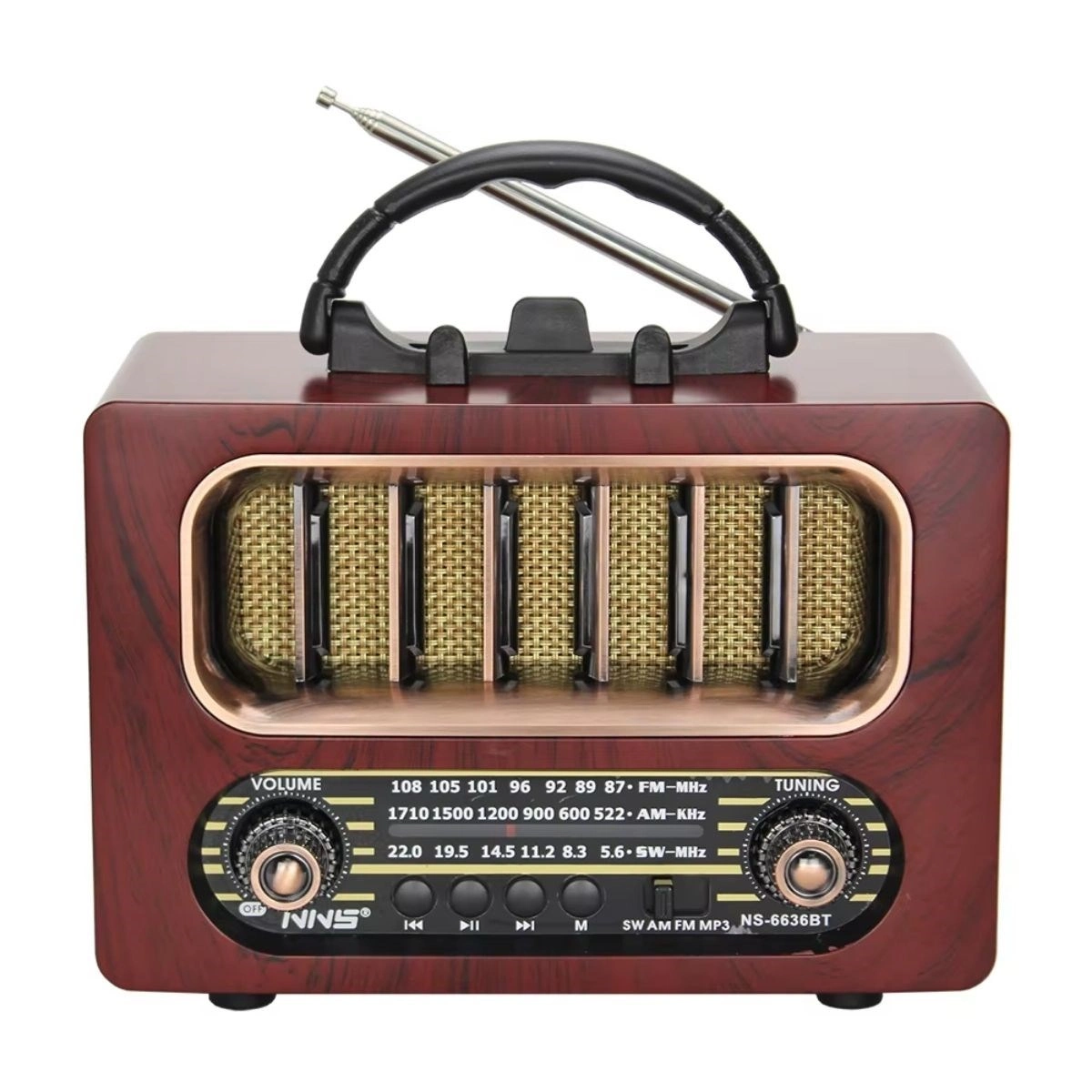 Retro Ahşap Tasarım Bluetooth Radyo 1 Adet