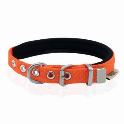 Konfor Dokuma Köpek Boyun Tasması Turuncu 1,5x20 25 Cm