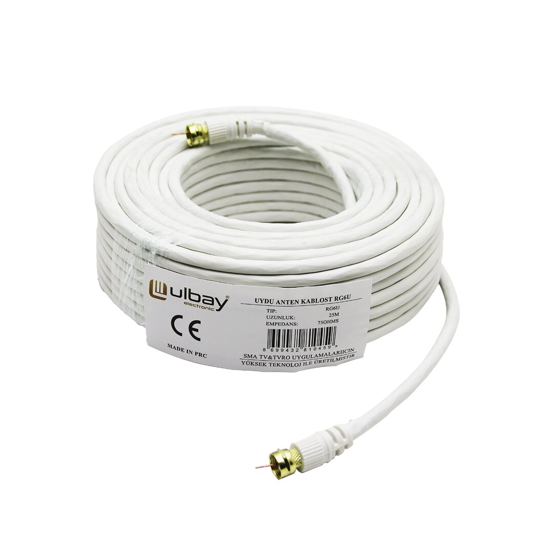 Uydu Anten Kablosu 25 Metre RG6U Uzunluk